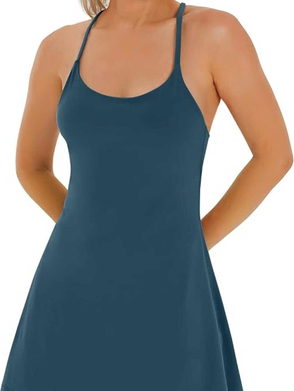 Womens Tennis Dress-Indigo-Small